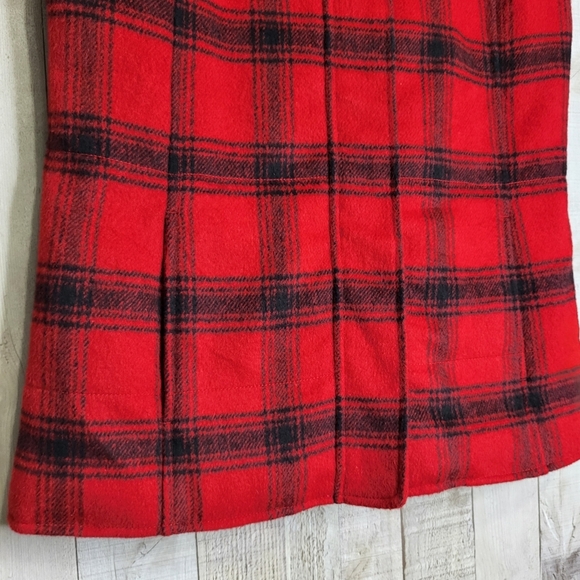 J.Jill Red Plaid Sleeveless Jacket/Vest Size XS. Wool Blend - Picture 3 of 11